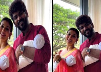 இரட்டை குழந்தைகளுடன் தீபாவளி வாழ்த்து சொன்ன விக்னேஷ் சிவன் – நயன்தாரா