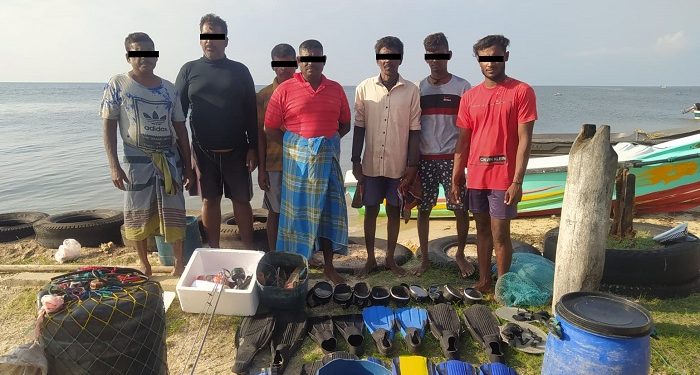 சட்டவிரோத கடற்தொழில் நடவடிக்கை : 8 பேருக்கு எதிராக நடவடிக்கை