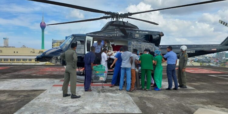 அவயவங்களை பெறுவதற்காக மூளைச் சாவடைந்தவர் விமானம் மூலம் கொழும்புக்கு