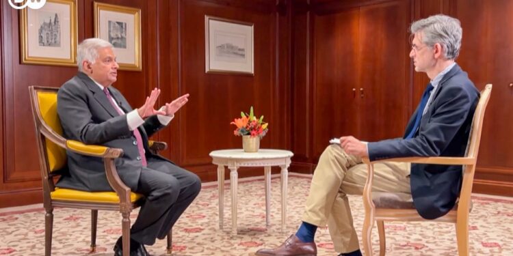 ஜேர்மனியின் Deutsche Welle ஊடக நிறுவனத்திற்கு வழங்கிய விசேட நேர்காணலில் ஜனாதிபத ரணில் விக்ரமசிங்க தெரிவித்த கருத்துக்கள்!