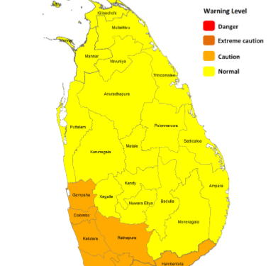 சமீபத்திய செய்திகள் மேற்கு, தென் மாகாணங்கள் மற்றும் ரத்தினபுரி மாவட்டத்தில் ‘எச்சரிக்கை’ மட்டத்தில் வெப்ப குறியீடு