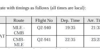 மாலத்தீவு எல்லைகளை விரிவுபடுத்துகிறது: ஏப்ரல் 25 முதல் கொழும்புக்கு புதிய விமானப் பாதை