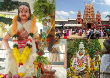 கடல் நீரில் விளக்கு எரியும் காட்சி – வற்றாப்பளை கண்ணகி அம்மன்