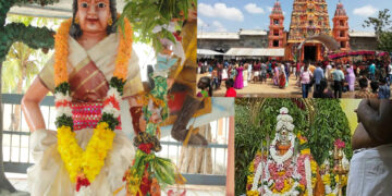 கடல் நீரில் விளக்கு எரியும் காட்சி – வற்றாப்பளை கண்ணகி அம்மன்